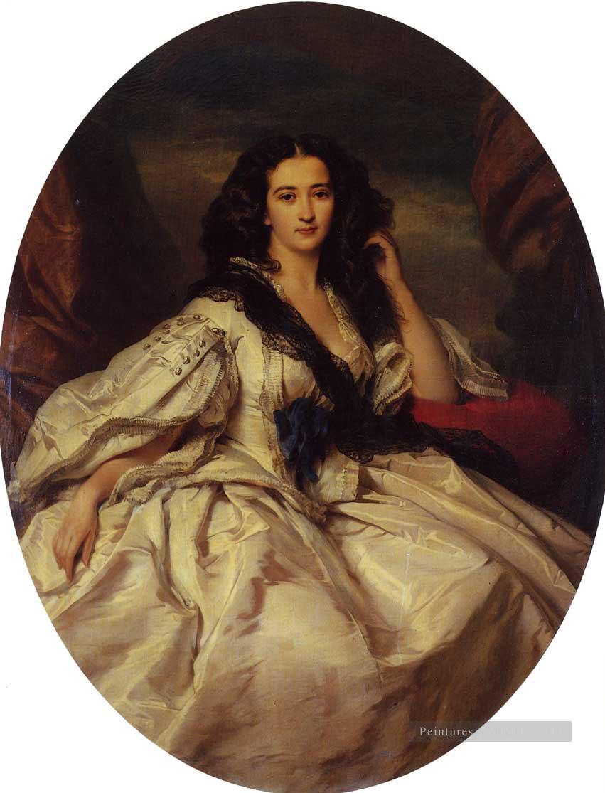Wienczyslawa Barczewska Madame de Jurjewicz portrait royauté Franz Xaver Winterhalter Peintures à l'huile